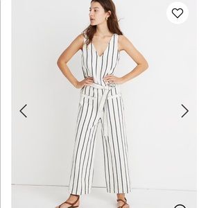 Madewell stripe jumpsuit